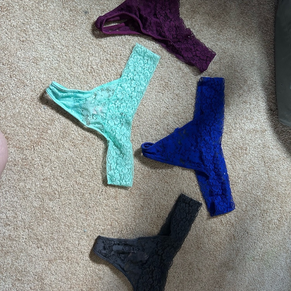 Lace Thong Set in Assorted Colors